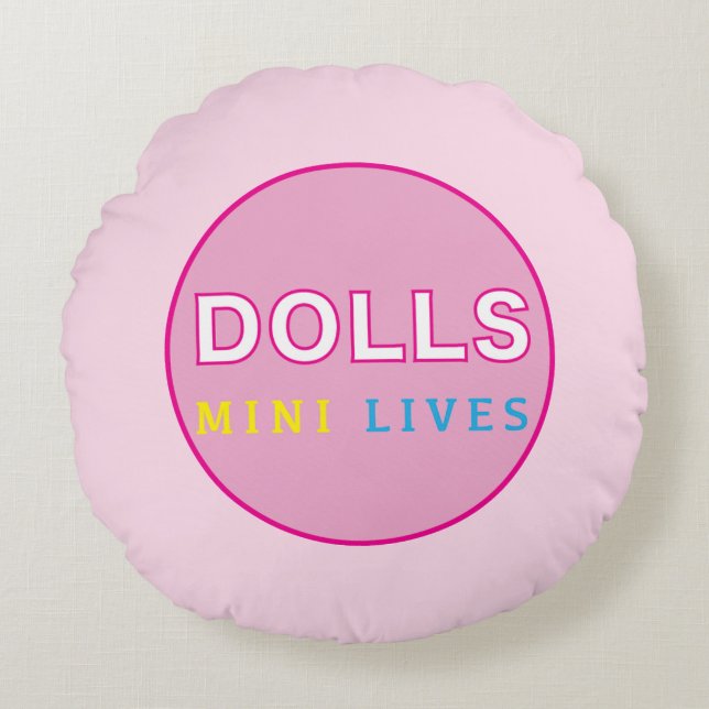 Dolls Mini Vit Coussin Rond Officiel (Devant)