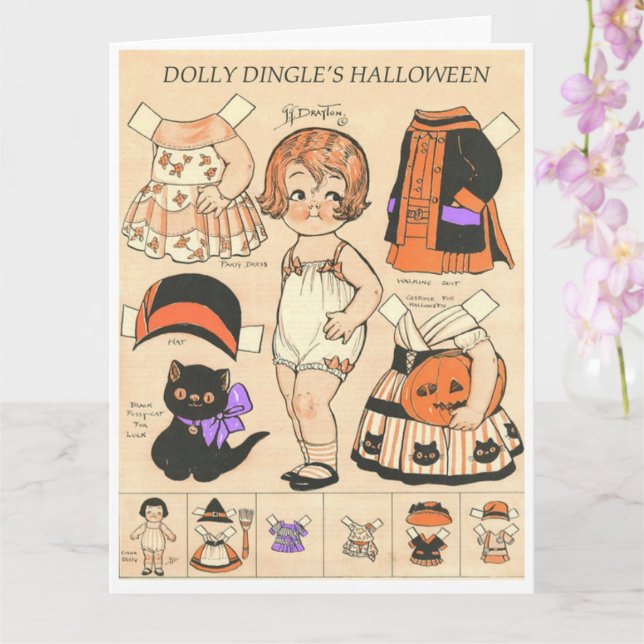 Dolly Dangle's Halloween 🦇 Reproduction Paper Dol Karte (Orchidee)