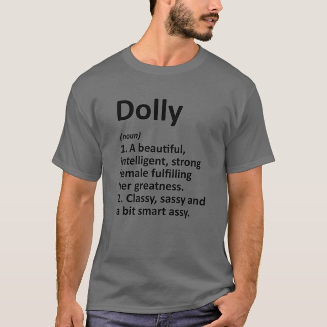 DOLLY Definition Personalisiert Name Funny Christm T-Shirt (Vorderseite)