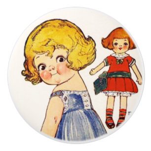 Dolly Dingle macht eine Dressurpapier-Puppe Keramikknauf