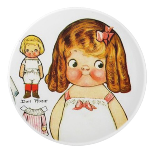 Dolly Dingle Queen of the May Sweet face Keramikknauf (Vorderseite)