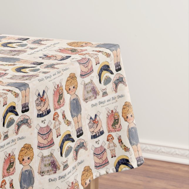 Dolly Dingle und ihre Puppen Tabletts Tischdecke (Beispiel)