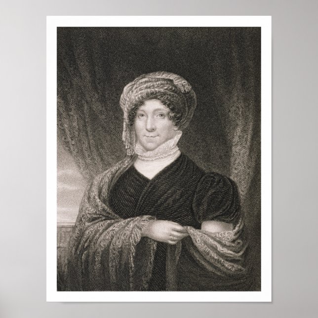 Dolly Madison, Gravur von John Francis Eugene Pru Poster (Vorne)