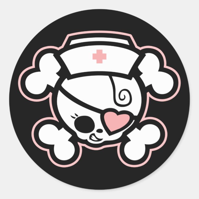 Dolly RN Heart Runder Aufkleber (Vorderseite)