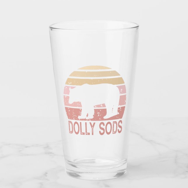Dolly Sods Wilderness Retro Bär Glas (Vorderseite)