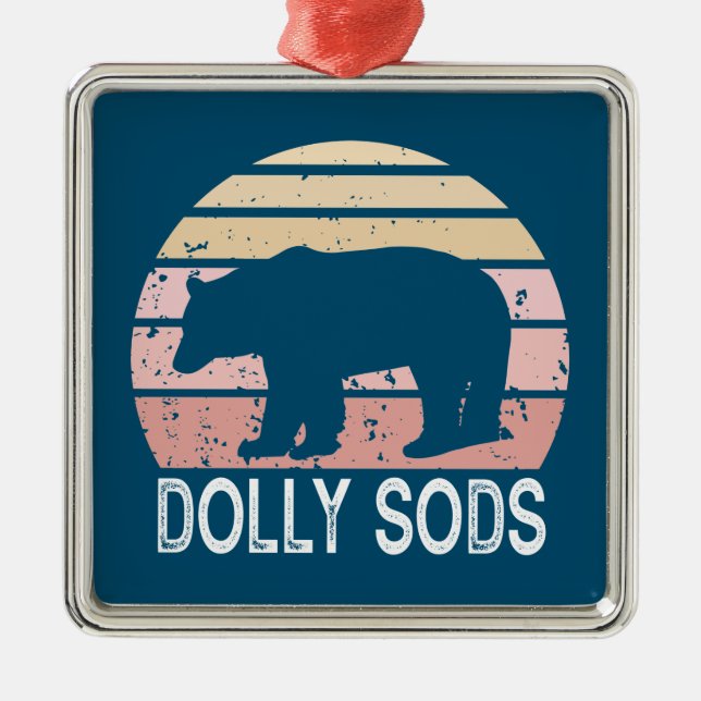 Dolly Sods Wilderness Retro Bär Ornament Aus Metall (Vorne)