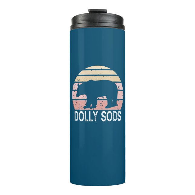 Dolly Sods Wilderness Retro Bär Thermosbecher (Vorderseite)