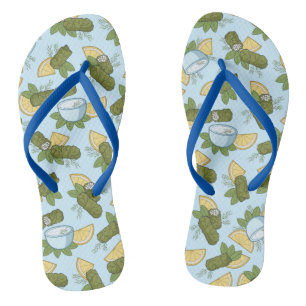 Dolmadakia Muster Flip Flops