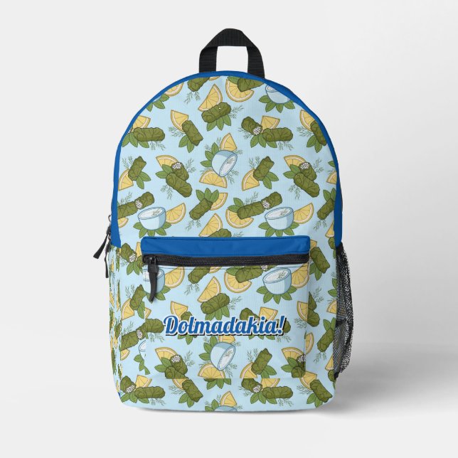 Dolmadakia Pattern Bedruckter Rucksack (Vorderseite)