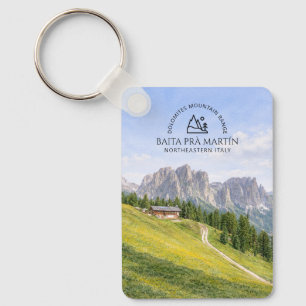 Dolomiten Alpenhütte Aquarell Natur Landschaft Schlüsselanhänger