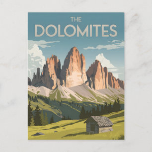 Dolomiten im Vintage-Stil Postkarte