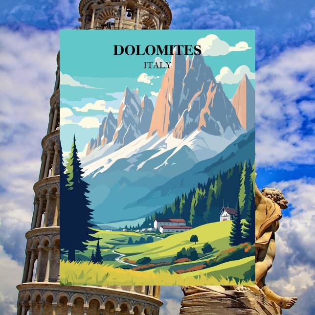 Dolomiten Italien Berge Reisen Postkarte (Dolomites, Ital Travel postcard)
