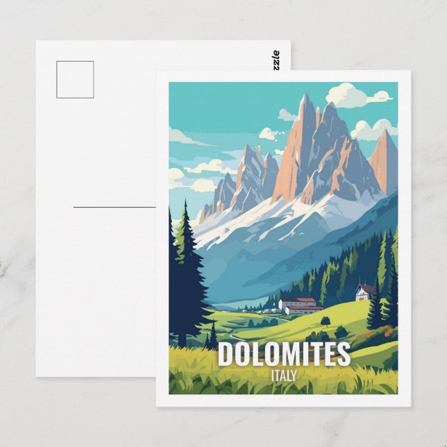 Dolomiten Italien Berühmte Sehenswürdigkeiten Postkarte (Vorne/Hinten)