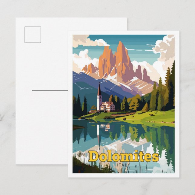 Dolomiten Italien Reisen Kunst, Dichtung und Musik Postkarte (Vorne/Hinten)
