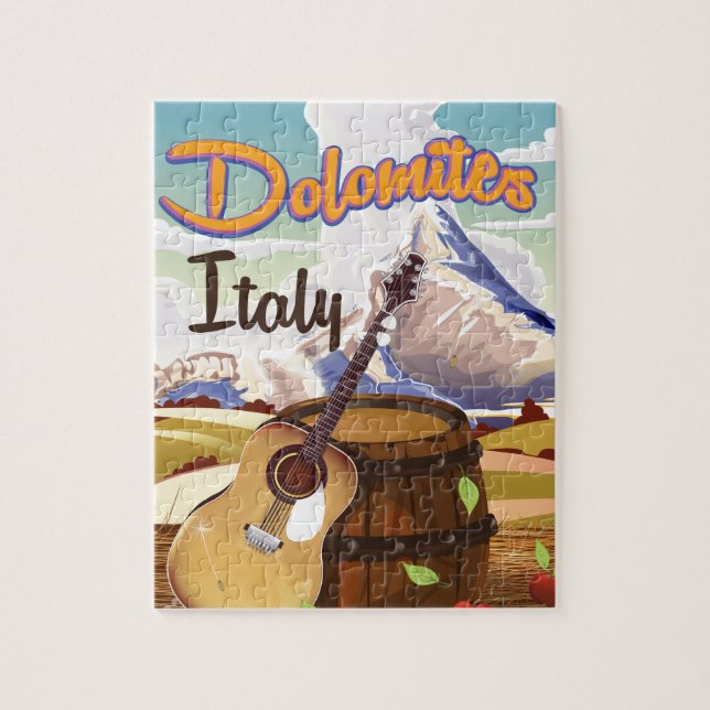 Dolomiten Italien Reiseplakat (Vertikal)