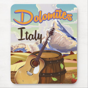 Dolomiten Italien Reiseplakat Mousepad