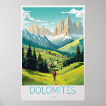 Dolomiten Italien Reiseplakat