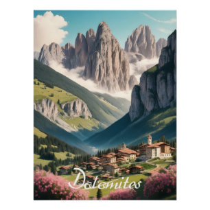 Dolomiten Italien Reiseplakat Poster