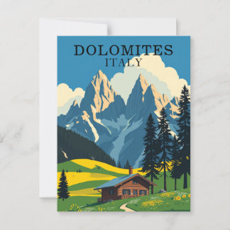 Dolomiten Italien Retro Reisen Postkarte