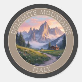 Dolomiten Italien Runder Aufkleber