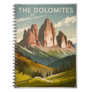 Dolomiten, Italien Vintag Notizblock