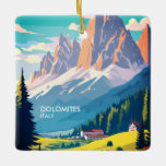 Dolomiten Italien Vintage Reise Keramikornament<br><div class="desc">Dolomites Italy Vintage Travel Keramik Ornament Ob Sie ein Globetrotter sind,  der an Ihre italienischen Abenteuer erinnert,  oder ein Kunstliebhaber,  der die Dolomiten schätzt,  dieses Vintage Travel Keramik Ornament dient als ein reizvolles Erinnerungsstück,  das das Wesen dieses berühmten Ortes erahnen lässt.</div>