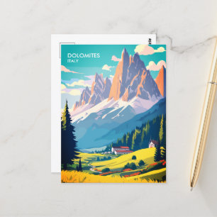 Dolomiten Italien Vintage-Reisepostkarte Postkarte