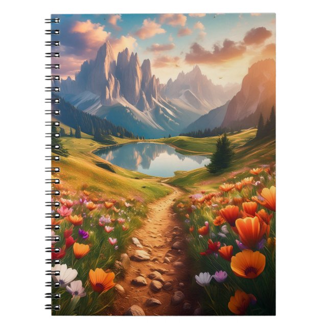 Dolomiten Italien Vintages Reiseplakat Notizblock (Vorderseite)