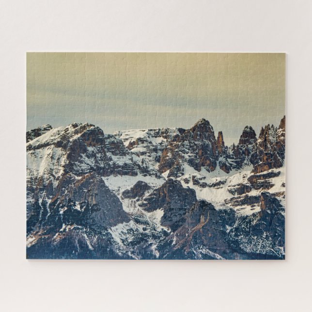 Dolomiten Italienische Berglandschaft mit Schnee (Horizontal)