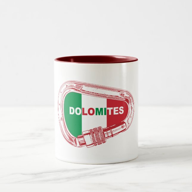 Dolomiten Klettergarten Zweifarbige Tasse (Mittel)
