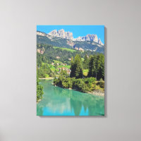 Dolomiten Seeblick Leinwand