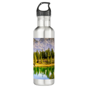 Dolomiten und Atemberaubender See Landschaft Edelstahlflasche
