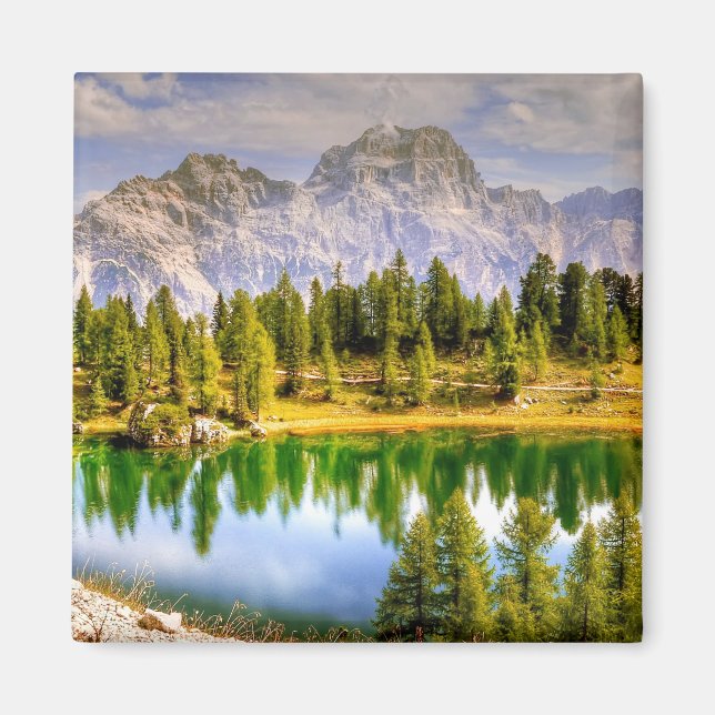 Dolomiten und Atemberaubender See Landschaft Magnet (Vorne)