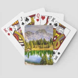 Dolomiten und Atemberaubender See Landschaft Spielkarten