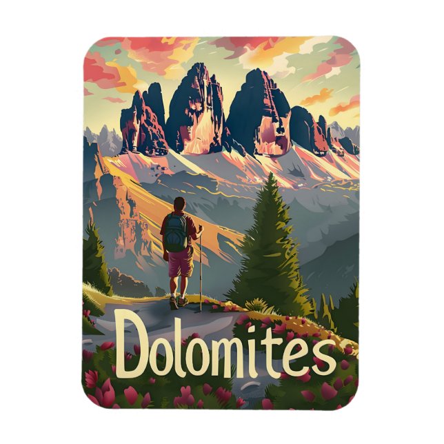 Dolomiten Wandern Magnet (Vertikal)