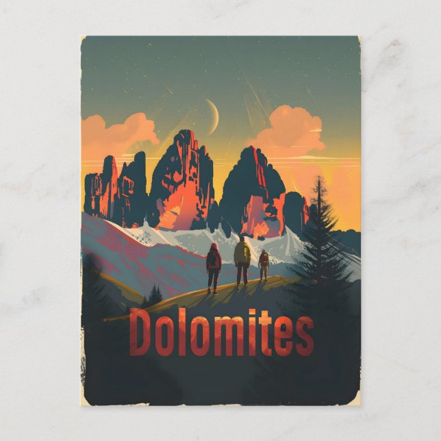 Dolomiten Wandern Postkarte (Vorderseite)