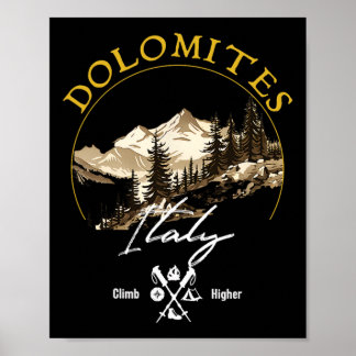 Dolomites Retro Vintage Bekleidung - Dolomites And Poster