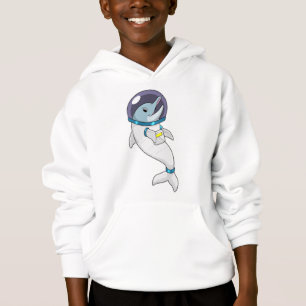 Dolphin als Astronaut in Kostüm Hoodie