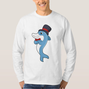Dolphin als Gentleman mit Hat T-Shirt