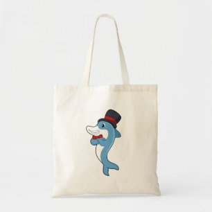 Dolphin als Gentleman mit Hat Tragetasche