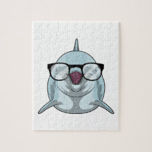 Dolphin als Nerd mit Brille