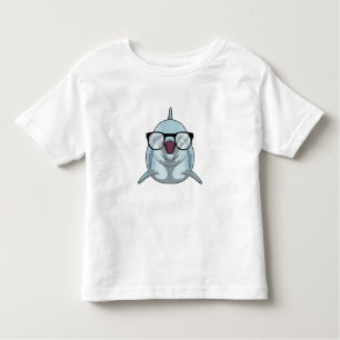 Dolphin als Nerd mit Brille Kleinkind T-shirt