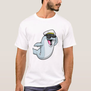 Dolphin als Polizist mit Polizeihut T-Shirt