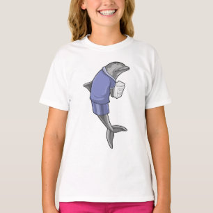 Dolphin als Sekretär mit Papierstapel T-Shirt