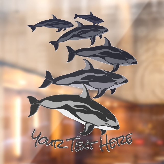 Dolphin Art Decal Individualisieren Dolphin Window Fensteraufkleber (Blatt 2)