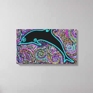 Dolphin Art Design Leinwanddruck