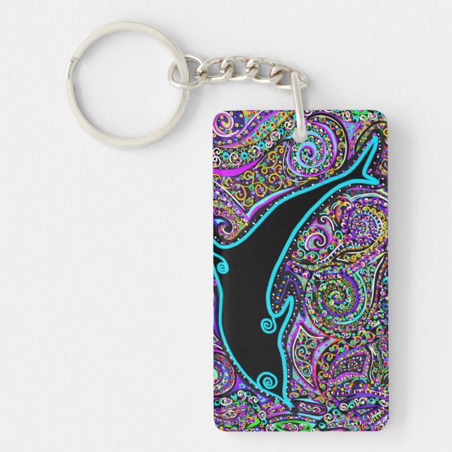 Dolphin Art Design Schlüsselanhänger (Vorderseite)