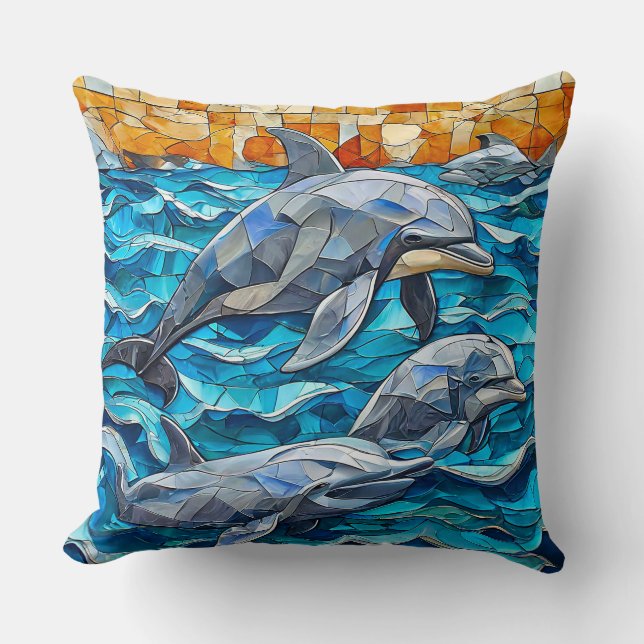 Dolphin Art Kissen (Vorderseite)