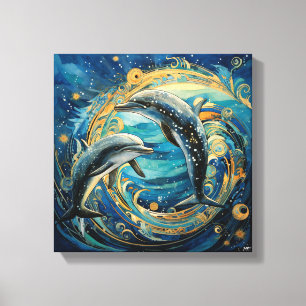 Dolphin Art Print Leinwanddruck