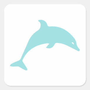 Dolphin Art Quadratischer Aufkleber